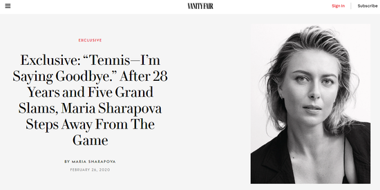 莎拉波娃宣布退役 职业生涯曾获五个大满贯冠军 莎拉波娃宣布退役 职业生涯曾获五个大满贯冠军