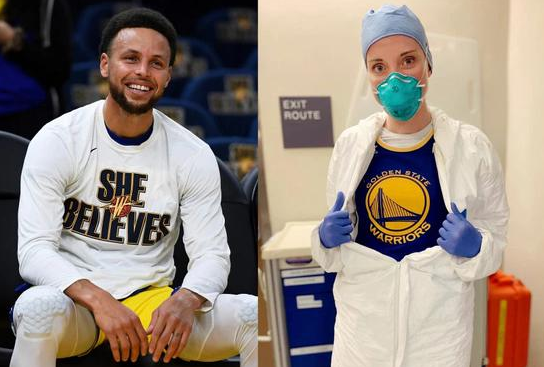 奥克兰新冠疫情前线护士穿库里球衣上前线 萌神感动:为你祈祷 奥克兰新冠疫情前线护士穿库里球衣上前线 萌神感动:为你祈祷