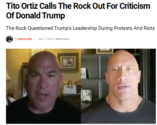 UFC冠军撑腰特朗普怼巨石强森:嘴炮玩意你在哪里? UFC冠军撑腰特朗普怼巨石强森:嘴炮玩意你在哪里?