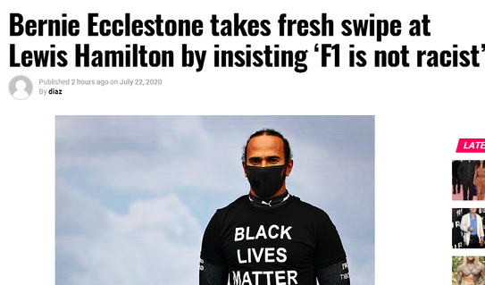 前F1总裁怼小汉:不要纠结肤色 想想你的思想啥颜色 前F1总裁怼小汉:不要纠结肤色 想想你的思想啥颜色