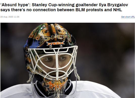 俄冰球巨星怼"黑人命也是命":荒唐! 亚洲命不重要?