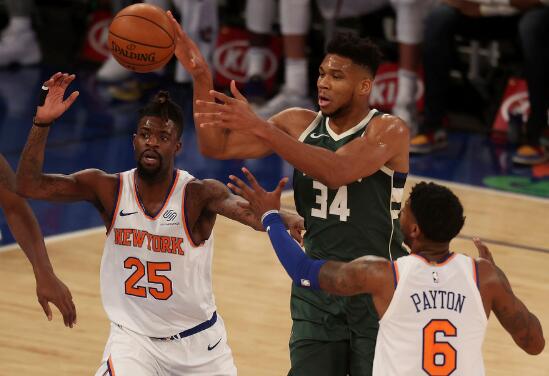 NBA-尼克斯130-110大胜雄鹿 兰德尔29+14+7字母哥27+13+5 NBA-尼克斯130-110大胜雄鹿 兰德尔29+14+7字母哥27+13+5