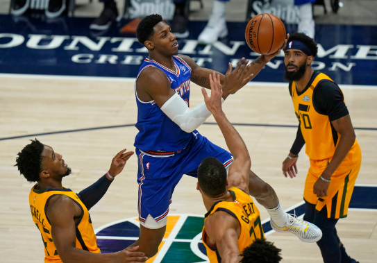 NBA-爵士108-94逆转尼克斯豪取9连胜 康利19分 戈贝尔18+19 里弗斯25分 NBA-爵士108-94逆转尼克斯豪取9连胜 康利19分 戈贝尔18+19 里弗斯25分