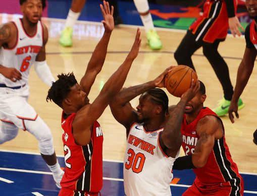 NBA-热火109-103力克尼克斯 阿德巴约24+11 兰德尔26+13 NBA-热火109-103力克尼克斯 阿德巴约24+11 兰德尔26+13