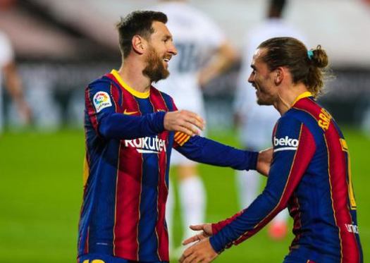 西甲-巴萨4-1大胜马竞升第2 梅西2世界波+助攻!格子破门 西甲-巴萨4-1大胜马竞升第2 梅西2世界波+助攻!格子破门