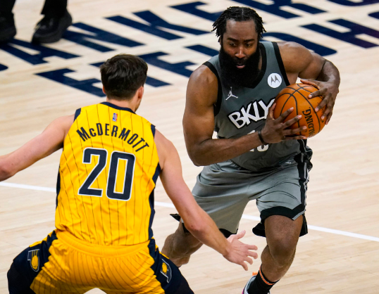 NBA-篮网124-115逆转战胜步行者 欧文缺阵哈登40+三双 NBA-篮网124-115逆转战胜步行者 欧文缺阵哈登40+三双