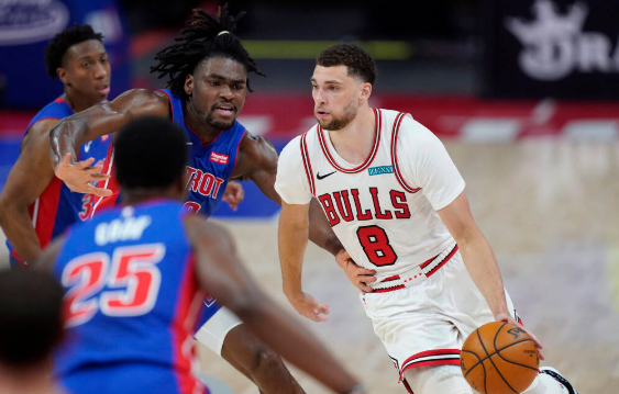 拉文砍30分武切维奇29+16 公牛108-96胜活塞迎三连胜 拉文砍30分武切维奇29+16 公牛108-96胜活塞迎三连胜