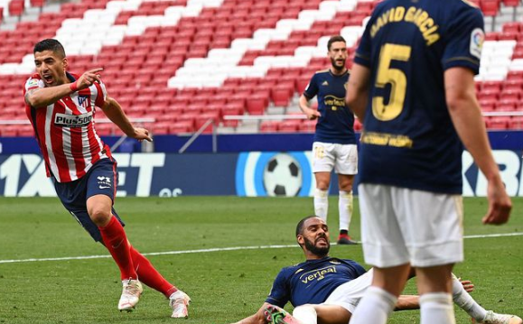 西甲-马竞2-1逆转奥萨苏纳守住榜首 洛迪破门苏亚雷斯绝杀 西甲-马竞2-1逆转奥萨苏纳守住榜首 洛迪破门苏亚雷斯绝杀