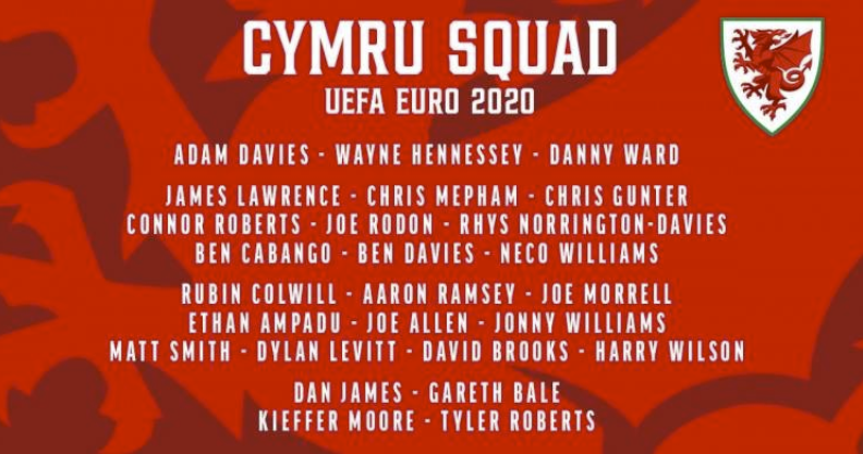 欧洲杯-威尔士26人正式名单:贝尔拉姆塞领衔 曼联红军多小将 欧洲杯-威尔士26人正式名单:贝尔拉姆塞领衔 曼联红军多小将