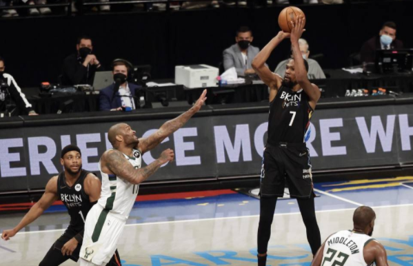 篮网125-86擒雄鹿总分2-0 杜兰特32分字母哥18+11 欧文22分 篮网125-86擒雄鹿总分2-0 杜兰特32分字母哥18+11 欧文22分