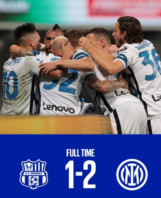 意甲-国际米兰2-1逆转萨索洛 哲科建功+造点劳塔罗破门 意甲-国际米兰2-1逆转萨索洛 哲科建功+造点劳塔罗破门