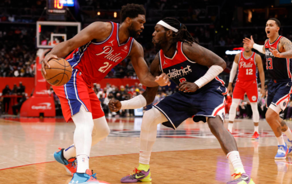 76人117-96大胜奇才避免连败 恩比德砍36+13率5人得分上双 76人117-96大胜奇才避免连败 恩比德砍36+13率5人得分上双