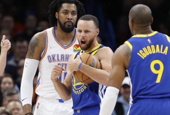 勇士110-98轻取雷霆迎9连胜 库里18+9克莱21分基迪16+11 勇士110-98轻取雷霆迎9连胜 库里18+9克莱21分基迪16+11