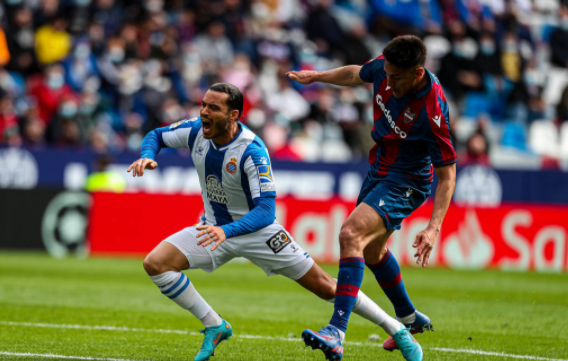 西甲-西班牙人1-1莱万特 武磊第87分钟替补登场 西甲-西班牙人1-1莱万特 武磊第87分钟替补登场