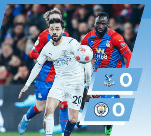 英超-曼城0-0水晶宫 曼城两度中柱暂领先红军4分 英超-曼城0-0水晶宫 曼城两度中柱暂领先红军4分