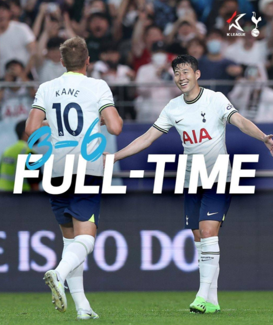 热身赛-热刺6-3K联赛全明星 凯恩&孙兴慜均替补双响戴尔远射破门 热身赛-热刺6-3K联赛全明星 凯恩&孙兴慜均替补双响戴尔远射破门