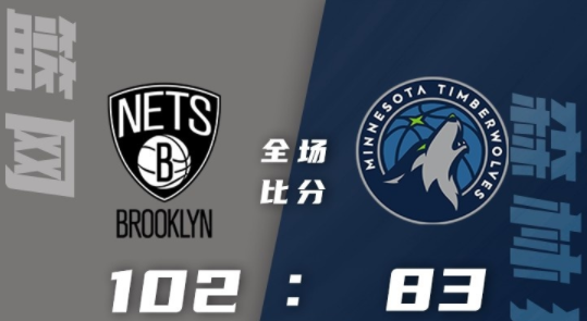 篮网102-83轻取森林狼 托马斯26分 夏普20+10 杜克16+8+6 篮网102-83轻取森林狼 托马斯26分 夏普20+10 杜克16+8+6