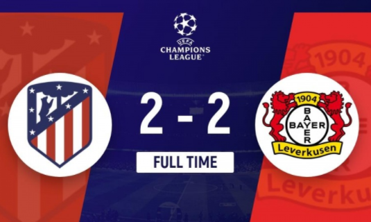 欧冠-马竞2-2勒沃库森小组出局 德保罗破门卡拉斯科失点 欧冠-马竞2-2勒沃库森小组出局 德保罗破门卡拉斯科失点