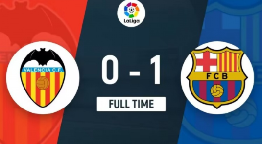 西甲-巴萨1-0战胜瓦伦西亚 莱万补时绝杀!法蒂进球被吹 西甲-巴萨1-0战胜瓦伦西亚 莱万补时绝杀!法蒂进球被吹