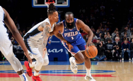 NBA-76人105-94复仇魔术 恩比德28+11富尔茨18分 哈登砍准三双 