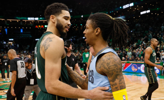 NBA-绿军8人上双主场119-109擒灰熊 塔图姆16分莫兰特25+6+7 NBA-绿军8人上双主场119-109擒灰熊 塔图姆16分莫兰特25+6+7