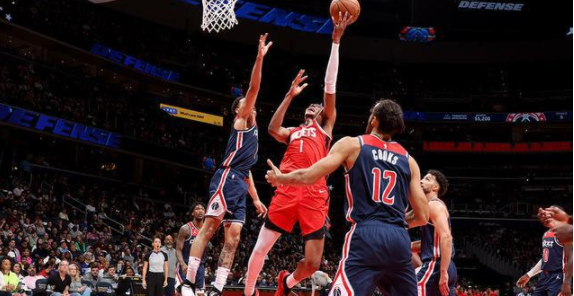 小史密斯20+5古德温22+5 火箭114-109力克奇才 小史密斯20+5古德温22+5 火箭114-109力克奇才