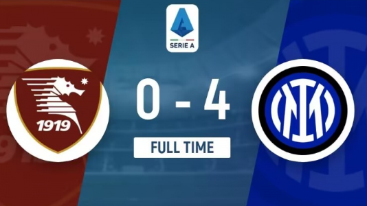 意甲-萨勒尼塔纳0-4惨负国际米兰 劳塔罗替补制胜上演大四喜 意甲-萨勒尼塔纳0-4惨负国际米兰 劳塔罗替补制胜上演大四喜