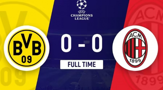 欧冠-多特0-0战平米兰,马伦远射造险,楚克乌泽失单刀 欧冠-多特0-0战平米兰,马伦远射造险,楚克乌泽失单刀