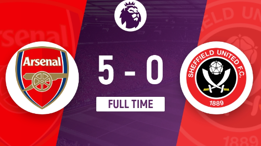 英超-阿森纳5-0谢菲联十轮不败 恩凯提亚戴帽+世界波富安健洋首球 英超-阿森纳5-0谢菲联十轮不败 恩凯提亚戴帽+世界波富安健洋首球