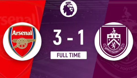 英超-阿森纳3-1战胜舍伯恩利,特罗萨德传射,法维染红 英超-阿森纳3-1战胜舍伯恩利,特罗萨德传射,法维染红