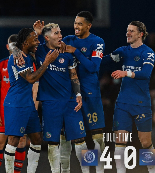 足总杯-切尔西4-0战胜普雷斯顿,斯特林传射,D席替补建功 足总杯-切尔西4-0战胜普雷斯顿,斯特林传射,D席替补建功