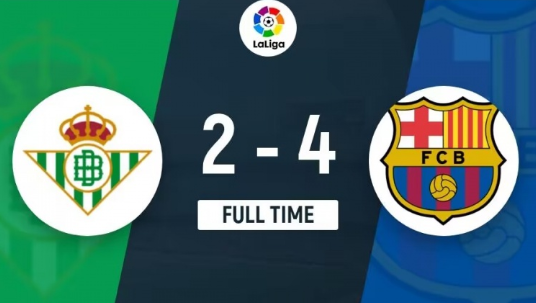 西甲-皇家贝蒂斯2-4惨负巴萨 费兰戴帽,伊斯科双响 西甲-皇家贝蒂斯2-4惨负巴萨 费兰戴帽,伊斯科双响