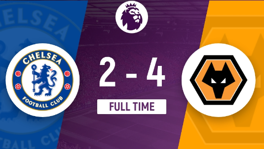 英超-切尔西2-4负狼队吞2连败 2场丢8球跌至英超积分榜第11 英超-切尔西2-4负狼队吞2连败 2场丢8球跌至英超积分榜第11