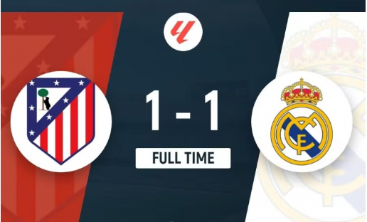 西甲-皇马1-1遭马竞绝平 米利唐破门科雷亚救主略伦特染红