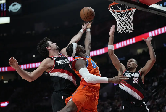 亚历山大30+7+6 杰伦-威廉姆斯22分 雷霆大胜开拓者开赛5连胜