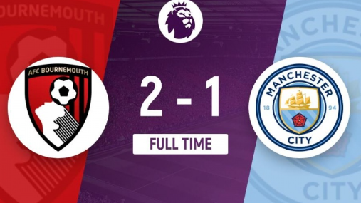 英超-伯恩茅斯2-1曼城，科克兹两助攻，格瓦破门