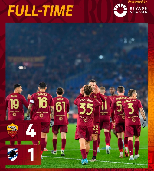 意杯-罗马4-1桑普晋级八强 多夫比克双响 巴尔丹齐远射破门