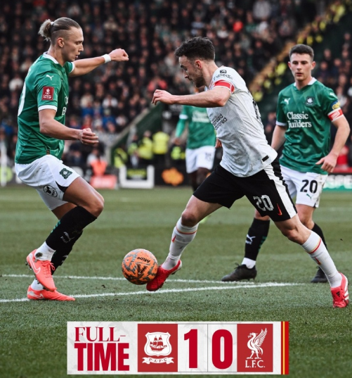 足总杯-普利茅斯1-0战胜利物浦，埃利奥特送点，戈麦斯伤退