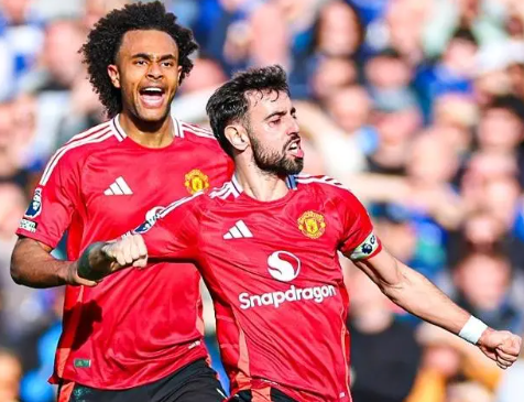 英超-埃弗顿主场2-2曼联，B费破门，乌加特扳平比分