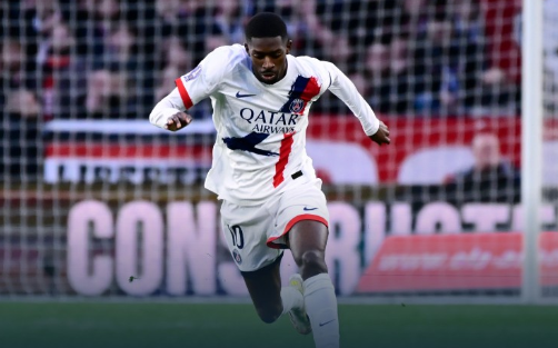 法甲-巴尔科拉传射，登贝莱3分钟双响，巴黎圣日耳曼4-1客胜雷恩