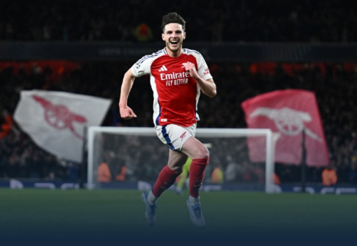 欧冠- 阿森纳3-0大胜皇马，赖斯天外飞仙任意球双响，梅里诺建功