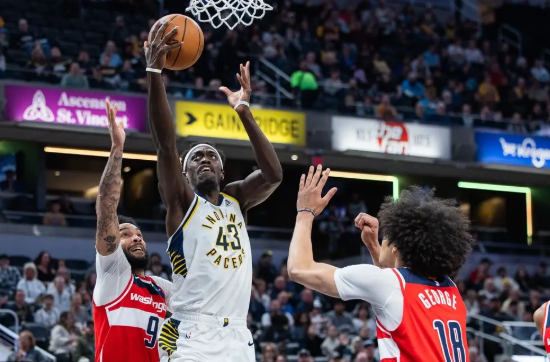 西亚卡姆24+10 哈利伯顿22+6 萨尔20+12+6 步行者力克奇才